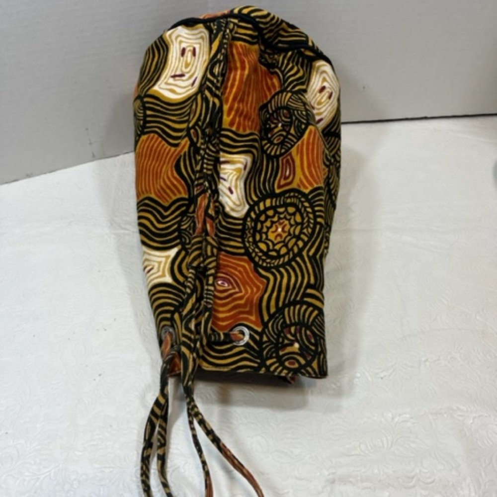 Batik Canvas Backpack Drawstring Shoulder Bag 9x9… - image 5